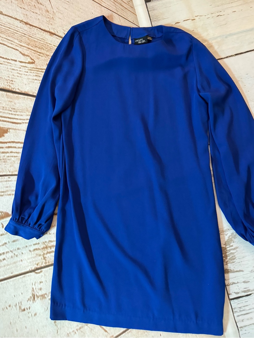 Esmara by Heidi Klum  Royal Blue Long-Sleeve Shift Top size 8 EUC